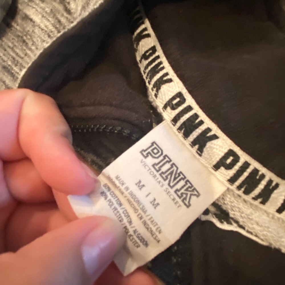 VS PINK Grey Quarter Zip Long Sleeve - Picture 3 of 3